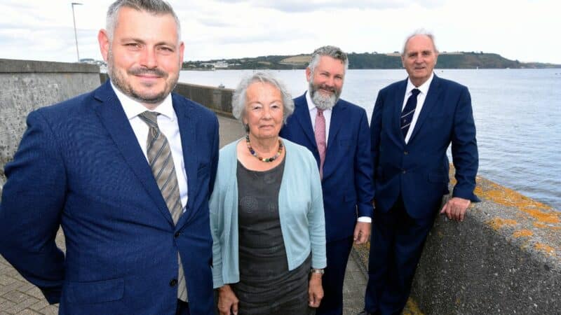 Councillor Richard Bingley, Councillor Judy Pearce, Plymouth and South Devon Freeport interim CEO Richard May and Councillor John Hart