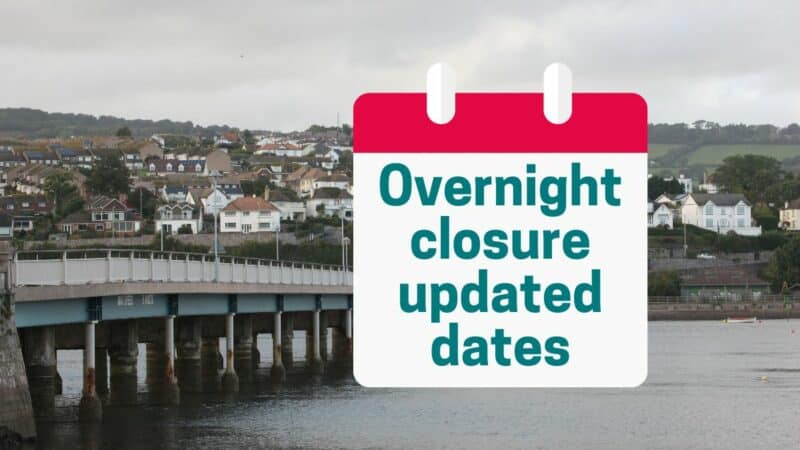 Revised dates for SHaldon Bridge overnight closure
