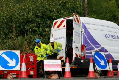 Openreach engineers at Bickleigh