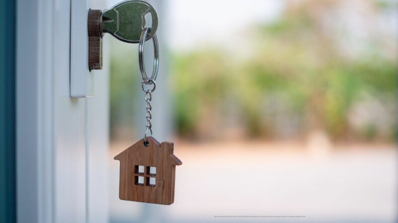 A key in the front door