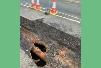 Void found beneath the A396