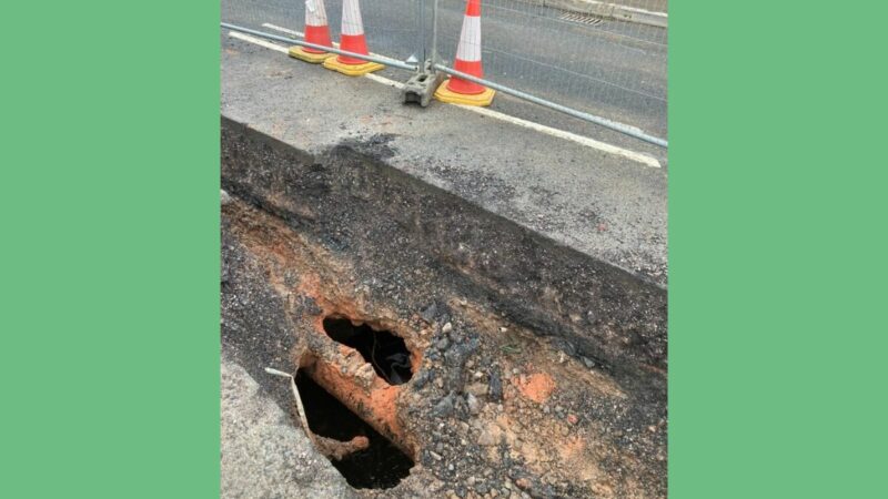 Void found beneath the A396