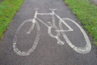 Cycle Route logo on Tarmac