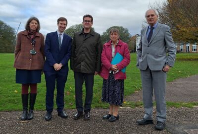 From left: Ali Eastland, Councillor Andrew Saywell, Michael Gidney, Sue Errington and Councillor John Hart