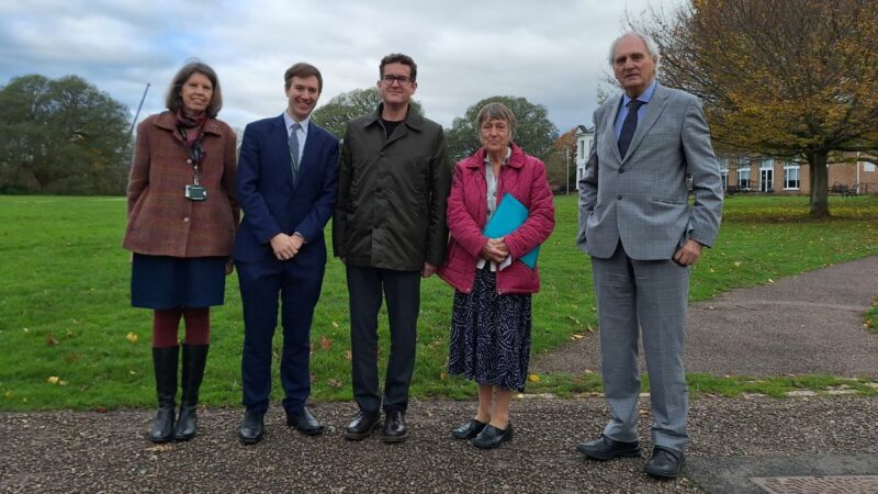 From left: Ali Eastland, Councillor Andrew Saywell, Michael Gidney, Sue Errington and Councillor John Hart
