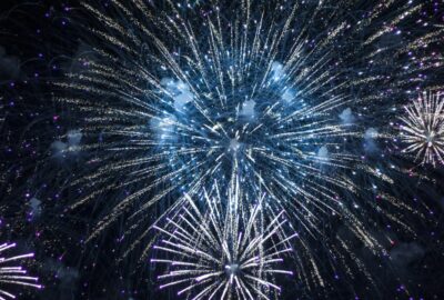 Fireworks in the night sky