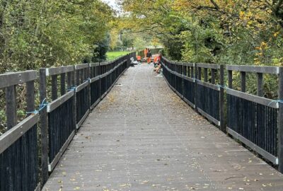 Work on Courtlands boardwalk