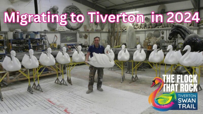 Swan sculptures