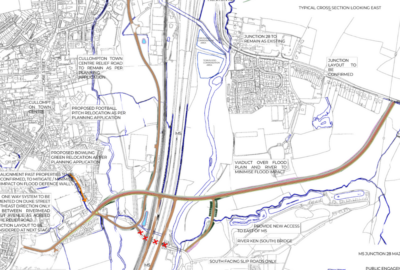 Plan view of new juinction