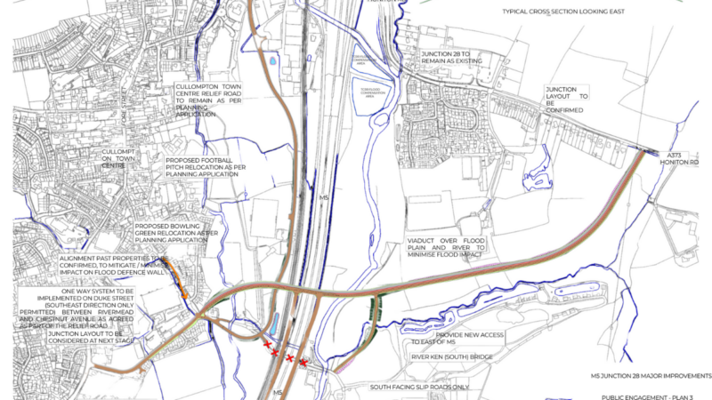 Plan view of new juinction