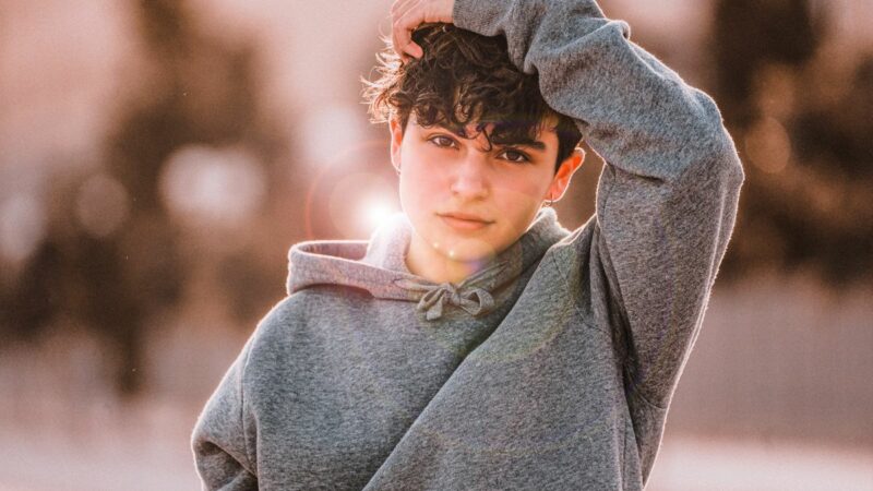 A teenage boy