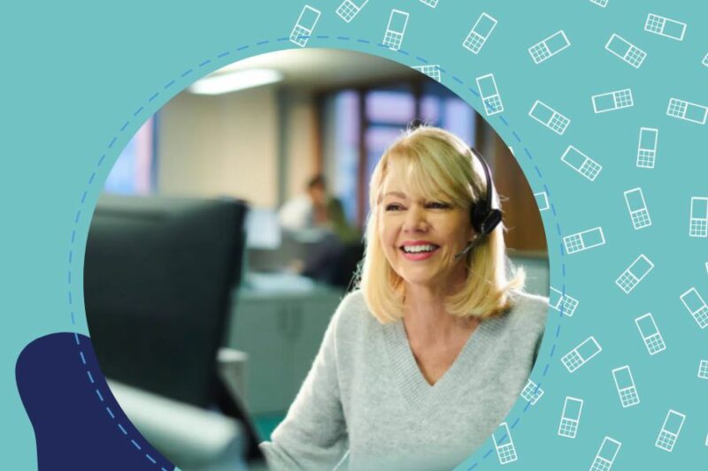 Call centre answering phone