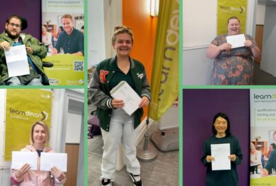Learn Devon's Adult learners collecting their GCSE results