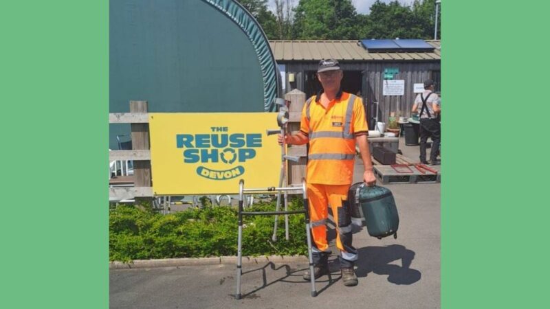 Vince Besgrove, Team Leader at SUEZ, stood outside at the Ivybridge Recycling Centre