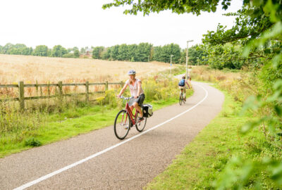 Picture of a woman cycling