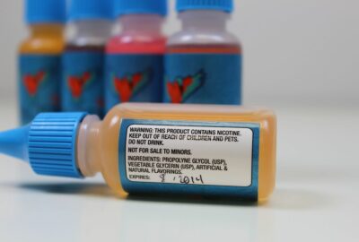 Bottles of vaping lquid