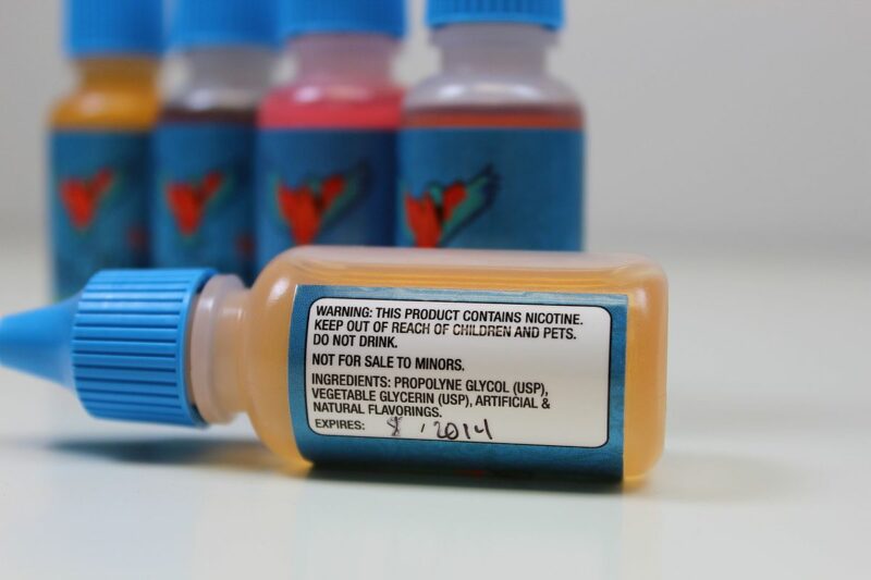 Bottles of vaping lquid