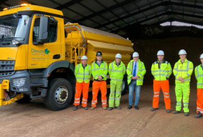 Some of Devon's Highways team with Councillor Stuart Hughes