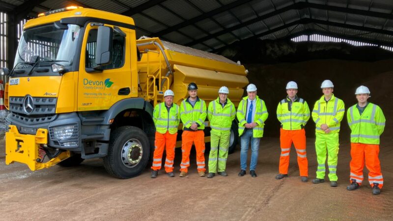 Some of Devon's Highways team with Councillor Stuart Hughes