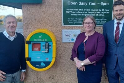 (Left to right): Devon County Councillor Colin Slade, Kathy Trist (Everys Solicitors) and Will Vine (Everys Solicitors).