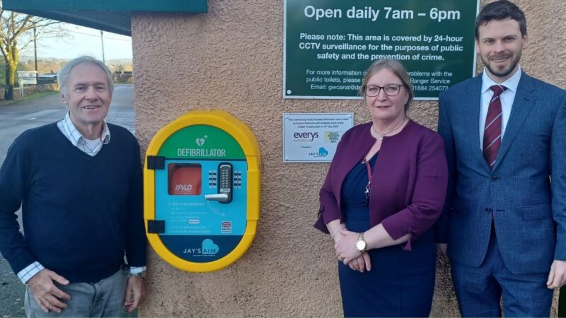 (Left to right): Devon County Councillor Colin Slade, Kathy Trist (Everys Solicitors) and Will Vine (Everys Solicitors).