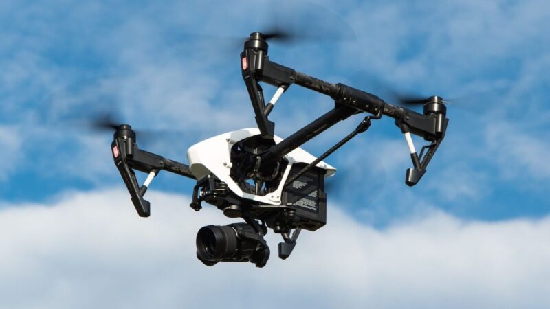 A drone in flight