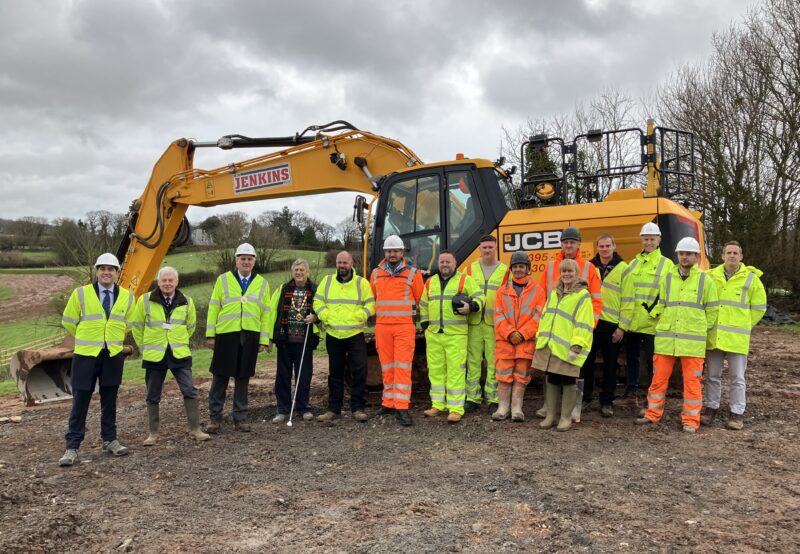 Turf cutting at Dinan Way extension