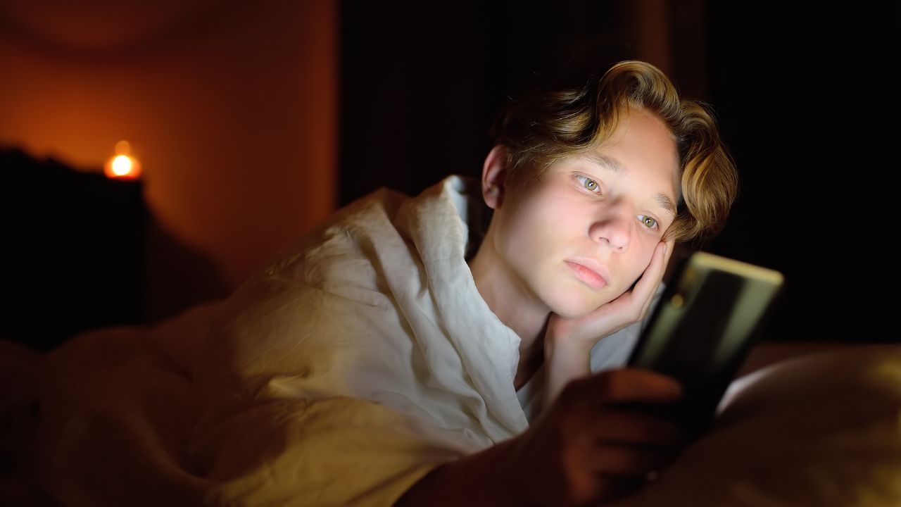 Young person on phone