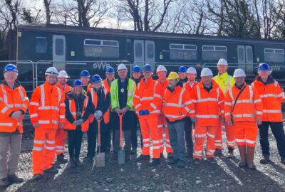 Turf cutting at Okehampton Interchange