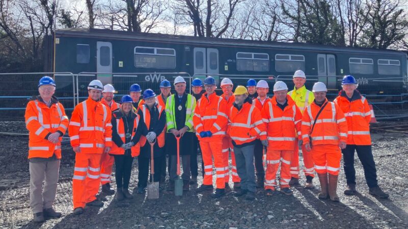 Turf cutting at Okehampton Interchange