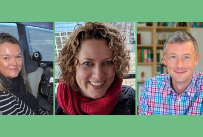 Jane Wickett (Marjon University in Plymouth), Lisa Tomkins (The Met Office) and Simon Francis (Lignum Designs)