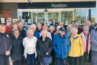 Honiton Memory Cafe users at Honiton rail station