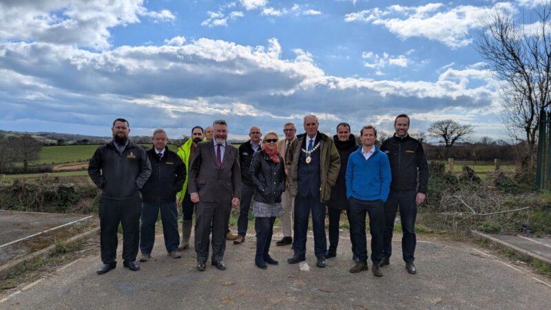 Partners at the spine road at Langage