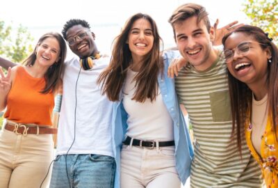A group of smiling young people