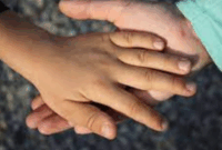 Holding hands