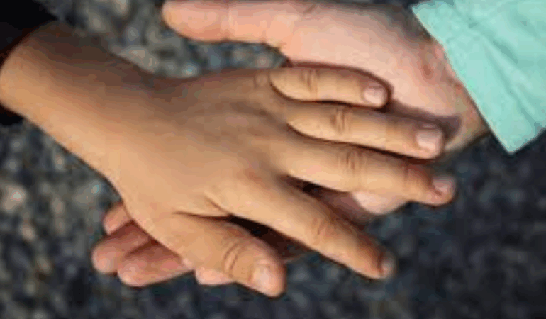 Holding hands