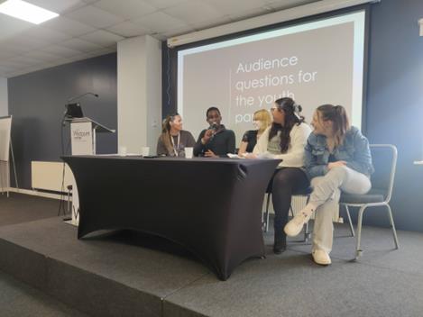 Devon Youth Council members on panel