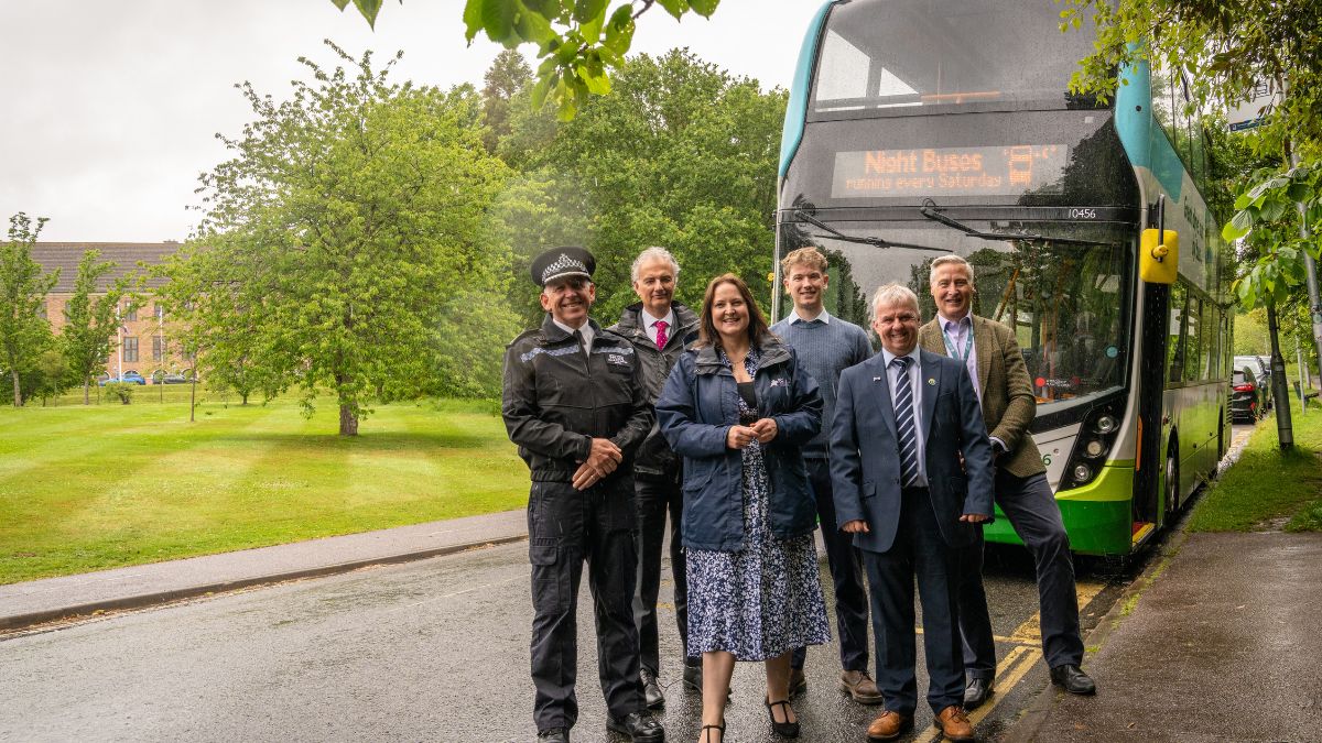 Night bus funding partners stood by a Night bus