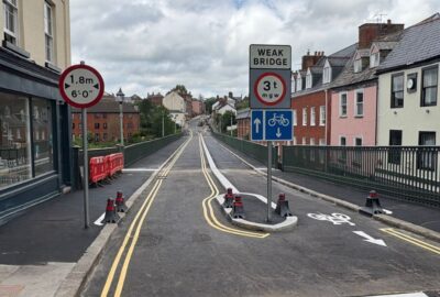 New layout of Iron Bridge in Exeter