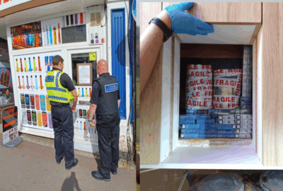 Trading standards and police serving closure notice