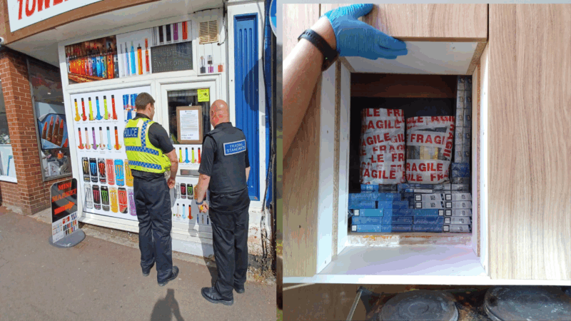Trading standards and police serving closure notice