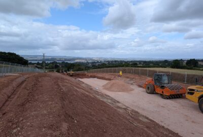 Construction work on the Dinan Way extension