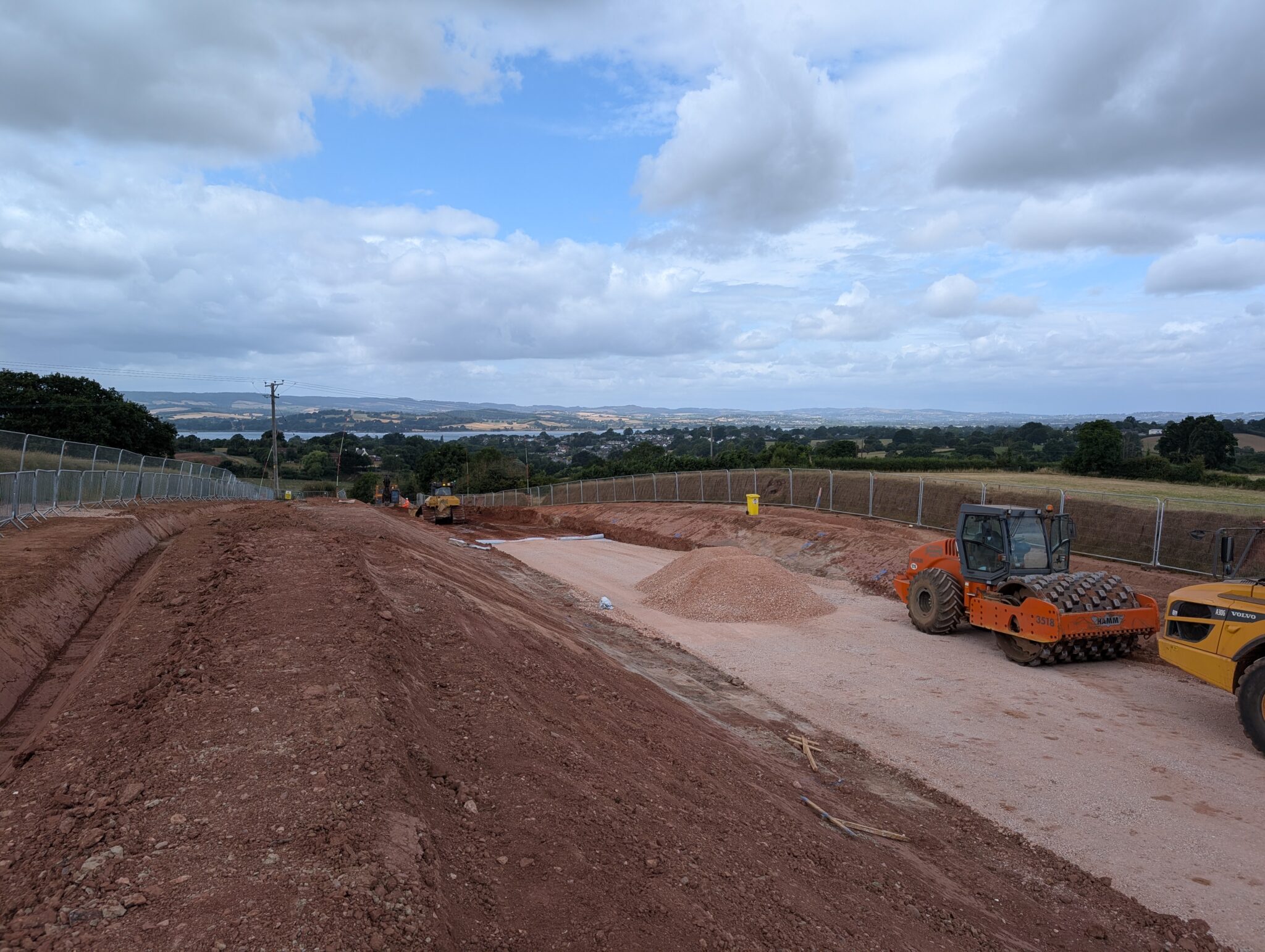 Construction work on the Dinan Way extension