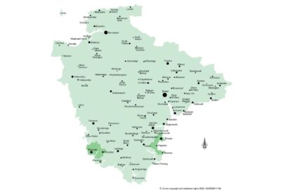 Map of Devon, including Plymouth and Torbay