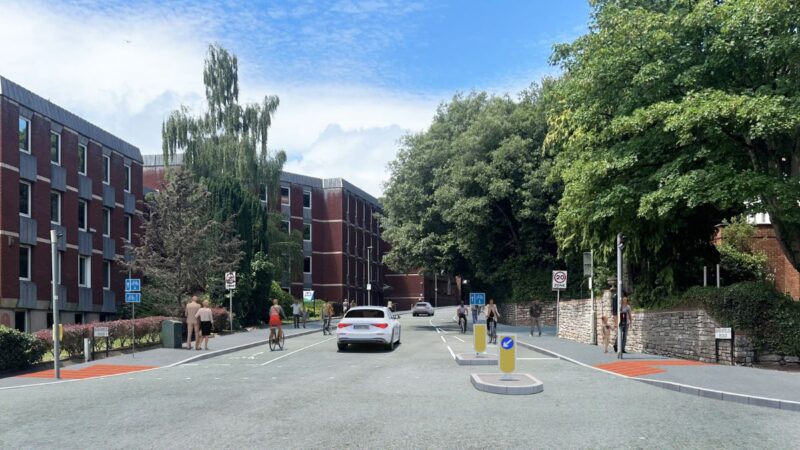Computer image of proposed layout at Barnfield Road