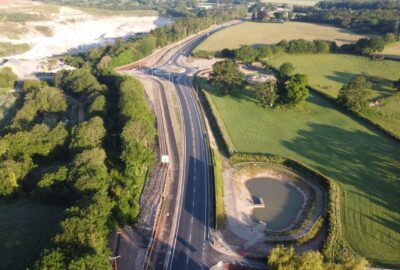 Aerial photo of the A382