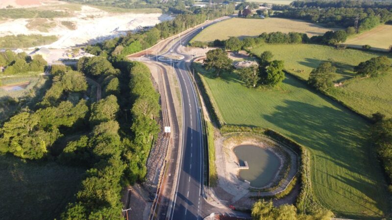 Aerial photo of the A382