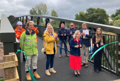 Councillor Jess Bailey re-opens Coleridge Bridge