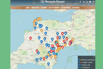 Map of Devon's voluntary groups
