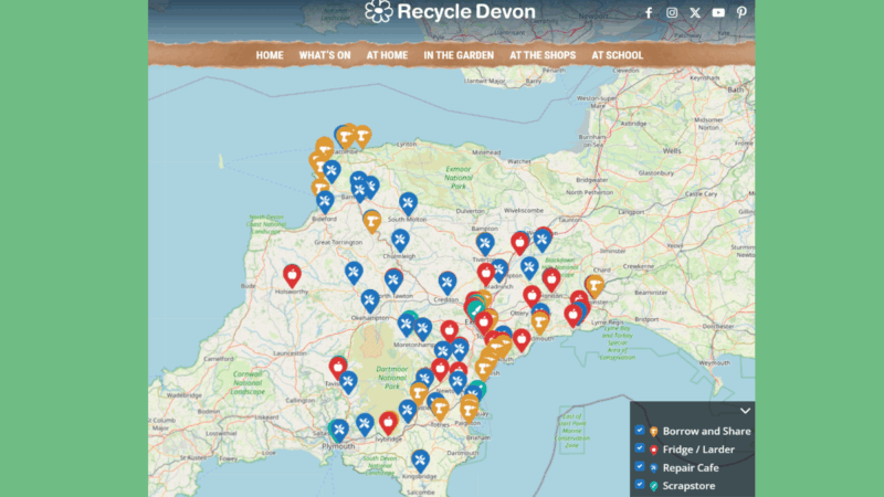 Map of Devon's voluntary groups